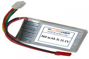 Lipoly Battery Pack - Fli-Power 360mAh 20C 11.1V (3s)