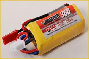 Lipoly Battery Pack - Rhino 360mAh 2S 7.4v 20C