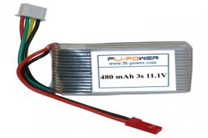 Lipoly Battery Pack - Fli-Power 480mAh 20C 11.1V (3s)