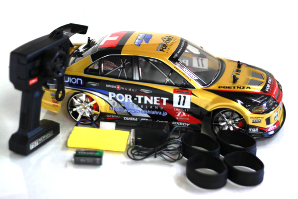 Carrinho de Controle Remoto Mitsubishi Lancer Evolution X Elétrico Escala  1/10 Velocidade máxima de 70 km/H, para Drift.