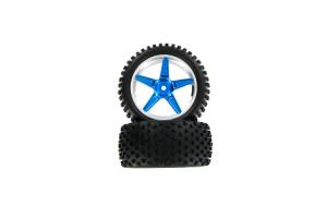 Blue Rear Wheels and Tires 2pcs