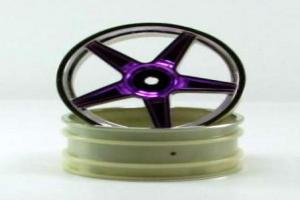 Chrome front 5 spoke purple anodized wheels 2 pcs 