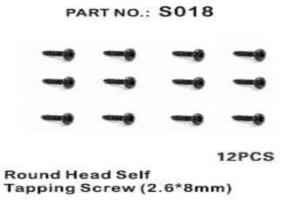 Round Head Self Tapping Screw 2.6*8mm 