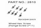 Wheel Hex Screw 2*11 8pcs (2810)