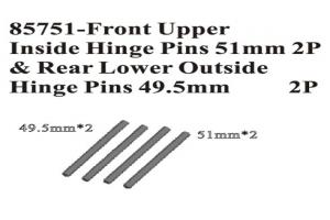 Front Upper Inside  & Rear Lower Outside Hinge Pins 2P (85751)