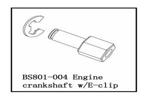 Engine Crankshaft W/E-Clip (BS801-004)