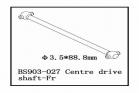 Centre Drive Shaft-Fr.(?3.5*88.8mm) (BS903-027)