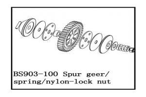 Spur Gear-39T Spring/nylon self-lock nut (BS903-100)