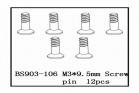 Screw Pin (M3*9.5)   12 PCS (BS903-106)