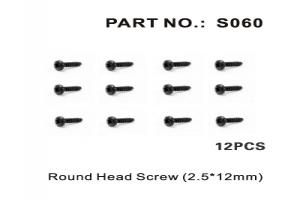 Round Head Screw 2.5*12mm (S060)