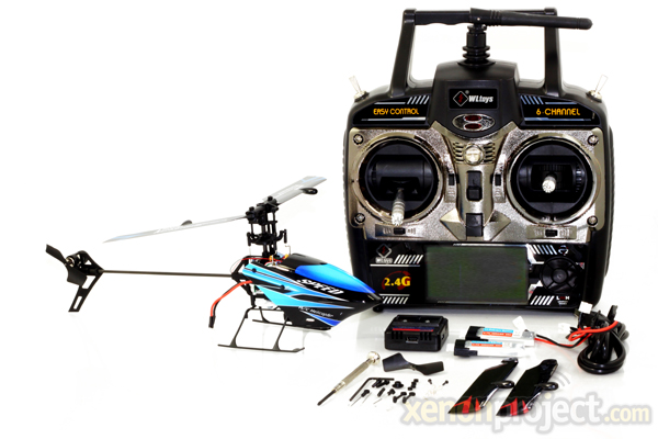 V922 Mini 6ch RC Helicopter Blue