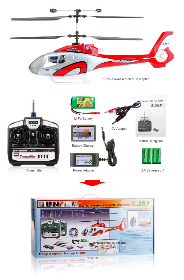 esky hunter rc helicopter